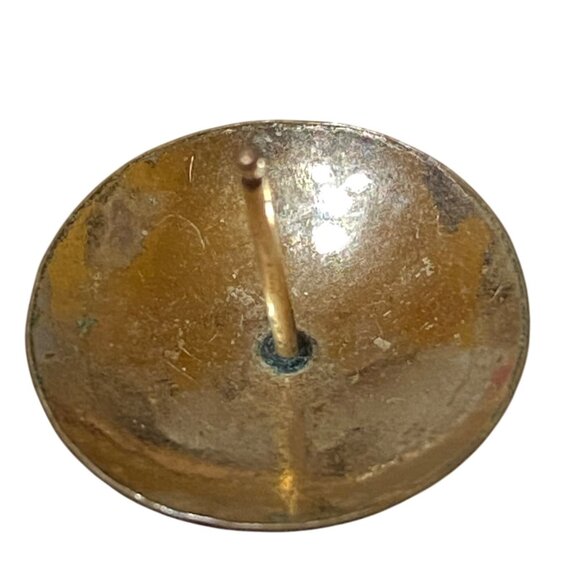 5/8" x 5/8" 14K Gold-Filled Vintage Hammered Round Pierced Earrings - Picture 3 of 4